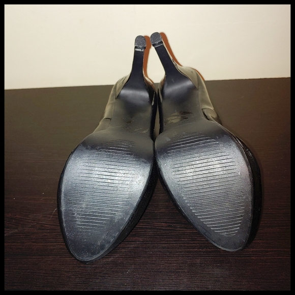 Charles Albert Teardrop Peep Toe Heels - Picture 6 of 9